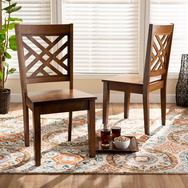 Solid wood cross discount back side chair